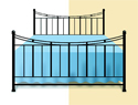 Windmill Roma Iron Bed Frame