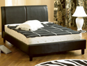 Dorlux Mirage Contemporary Black Leather Bed Frame