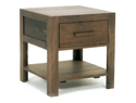 Zocalo Madison Square Walnut 1 Drawer Bedside