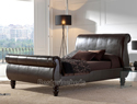 Kaydian Verona Leather Sleigh Bed Frame