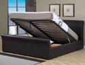 Bestpricebeds Richmond faux leather sleigh storage frame