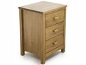 Serene Eleanor Hevea 3 Drawer Bedside Table