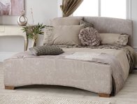 Serene Anastasia Crocodile Print Fabric Bed Frame