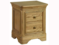 Bestpricebeds  Loire 2 Drawer Oak Bedside