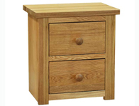 Bestpricebeds Windsor 2 Drawer Oak Bedside