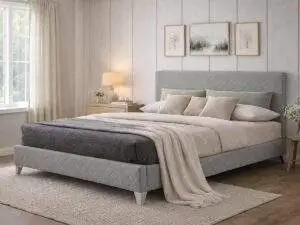 TL Avant Garde Brooklyn Grey Fabric Bed Frame