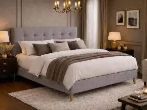 TL Avant Garde Novara Light Grey Bed Frame