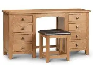 Julian Bowen Double Pedestal Dressing Table