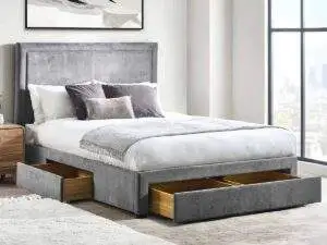 Julian Bowen Mayfair 4 Drawer Fabric Bed Frame