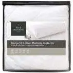 Deep-fill cotton mattress protector