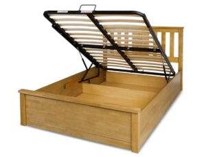 Oak Bedrooms Chester Oak Ottoman Bed Frame