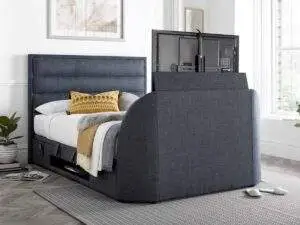 Kaydian Kirby Slate TV Ottoman Bed Frame