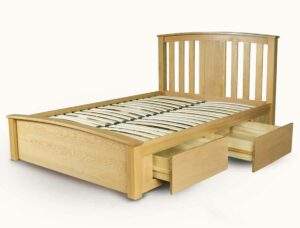 Oak Bedrooms Raphael Oak Drawer Bed Frame