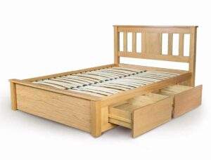 Oak Bedrooms Wimpole Oak Drawer Bed Frame