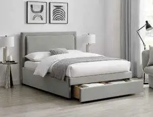Limelight Ursa End Drawer Light Grey Bed Frame