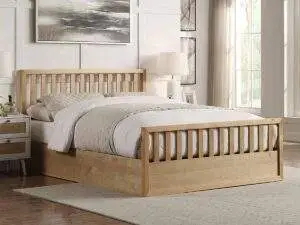 Oak Bedrooms Alyen Wooden Ottoman Bed Frame