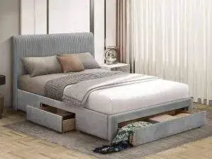 Flintshire Drurie Grey Fabric Drawer Bed Frame