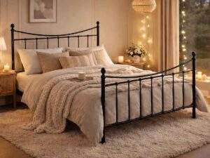Time Living Alderney Black Metal Bed Frame