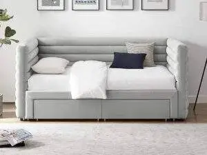 Limelight Bellatrix Grey Fabric Day Bed Frame