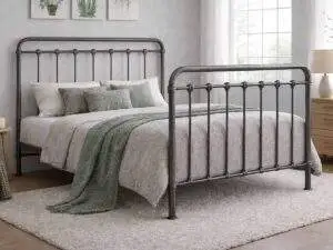 Time Living Havana Black Metal Bed Frame