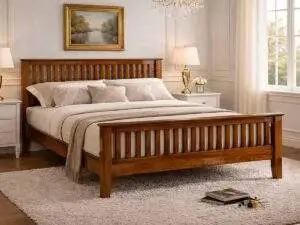 Time Living Turin Oak Colour Wood Bed Frame