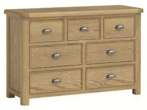 Oak Bedrooms Dorchester 3 over 4 Drawer Chest