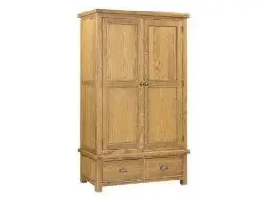Oak Bedrooms Dorchester 2 Door 2 Drawer Wardrobe