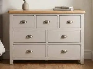 Oak Bedrooms Windermere 3 over 4 Drawer Chest