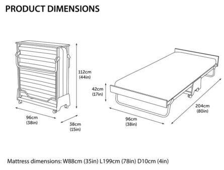 JAY-BE  J-Bed Performance Airflow Folding Guest Bed