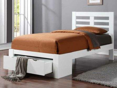 Flintshire Furniture Bretton White Wooden Drawer Bed Frame