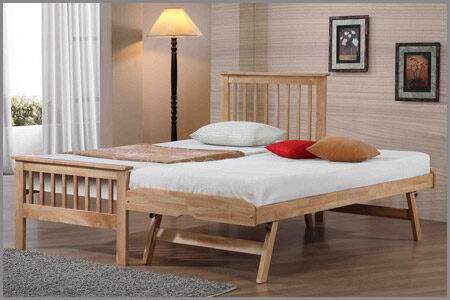 Flintshire Furniture Pentre Hardwood Guest Bed Frame Only