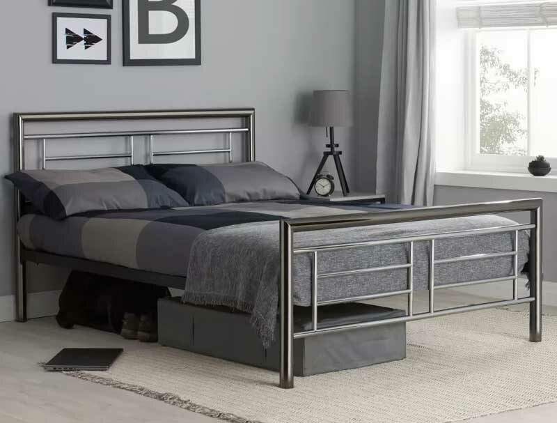 Birlea Montana Modern Chrome Bed Frame