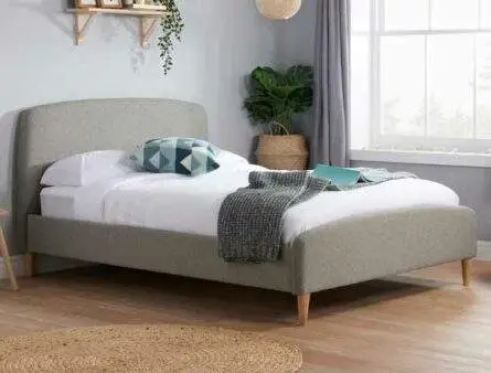 Birlea Quebec Grey Fabric Bed Frame