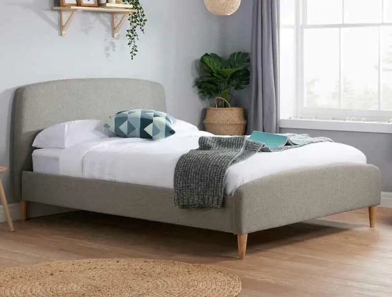 Birlea Quebec Grey Fabric Bed Frame
