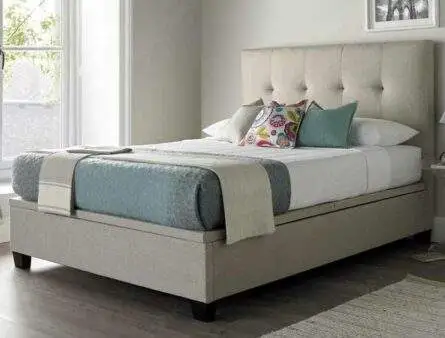 Kaydian Walkworth Oatmeal Fabric Ottoman bed Frame