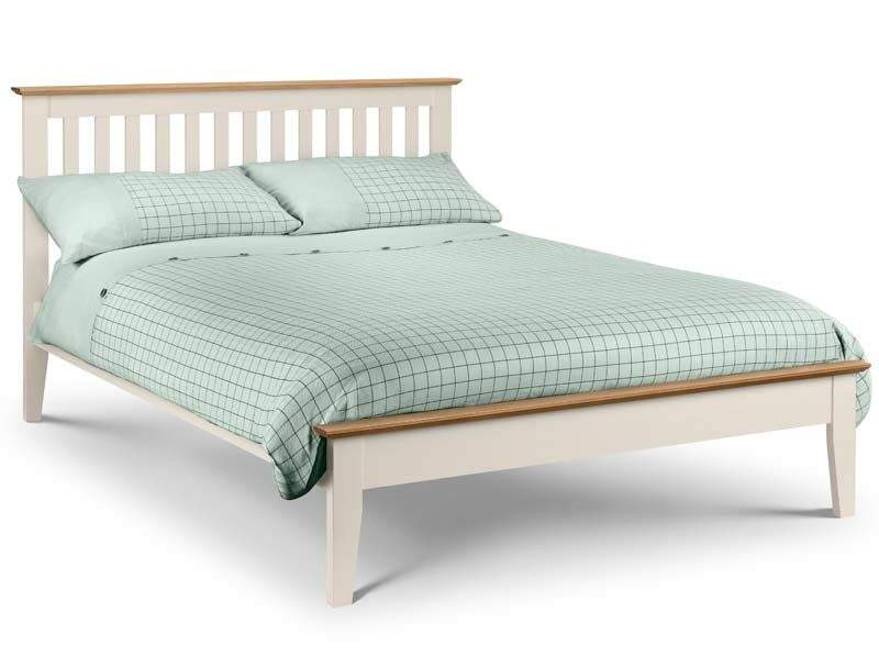 Julian Bowen Salerno Two Tone Ivory Wood Bed Frame
