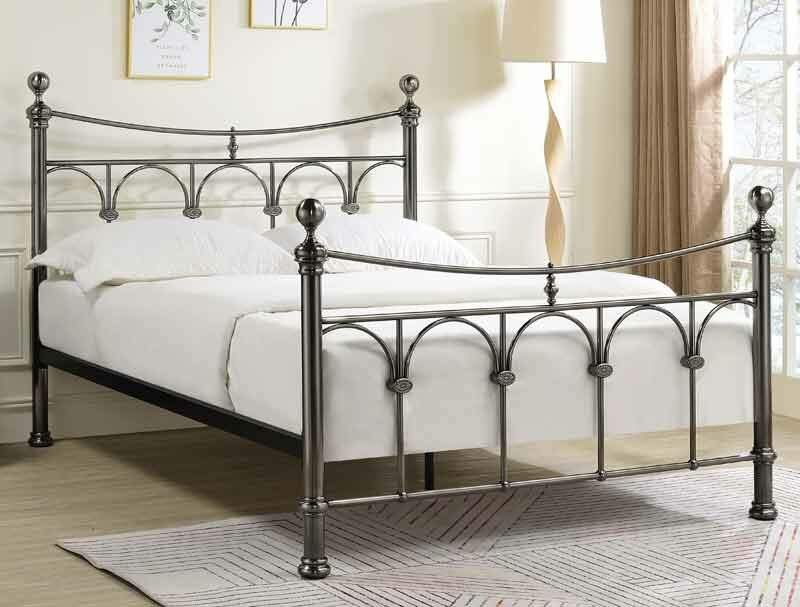 BPB  Antique Nickel  Metal Bed Frame