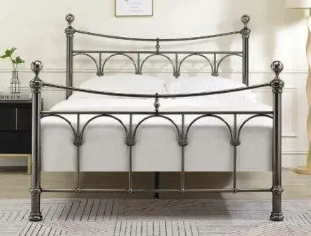 BPB  Antique Nickel  Metal Bed Frame