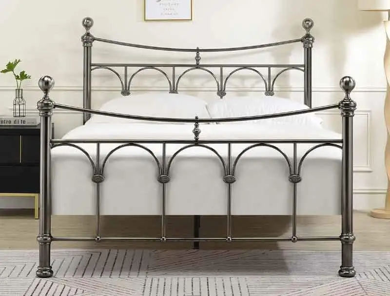 BPB  Antique Nickel  Metal Bed Frame