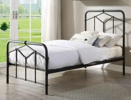 Flintshire Axton Black Metal Bed Frame