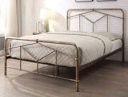Flintshire Axton Antique Bronze/Gold Metal Bed Frame