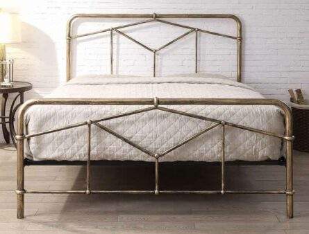Flintshire Axton Antique Bronze/Gold Metal Bed Frame