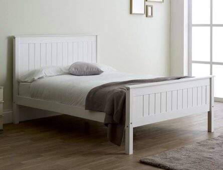 BPB Tars White High Foot end Bed Frame