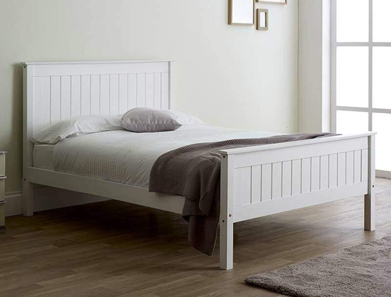 BPB Tars White High Foot end Bed Frame