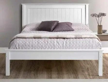 BestPriceBeds Taurine White Low Foot end Bed Frame