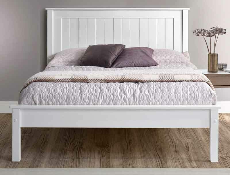 BestPriceBeds Taurine White Low Foot end Bed Frame