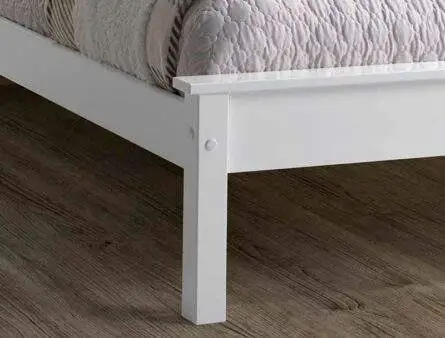 BestPriceBeds Taurine White Low Foot end Bed Frame