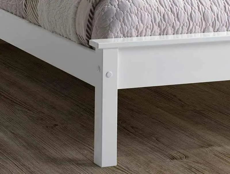 BestPriceBeds Taurine White Low Foot end Bed Frame