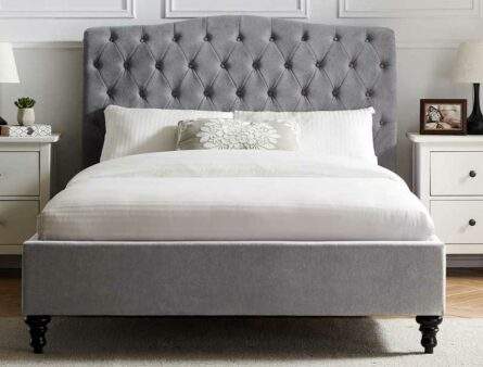 BPB Rosalind Light Grey Bed Frame