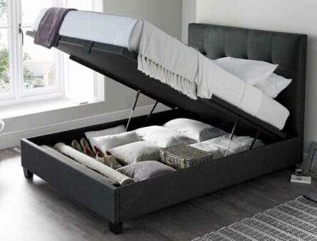 Kaydian Walkworth Slate Fabric  Ottoman Bed Frame